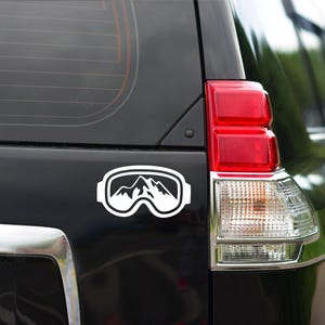 Winter Sport Goggles Decal, Ski and Snowboard Sticker, Extreme Sports Car Sticker, Laptop Decal