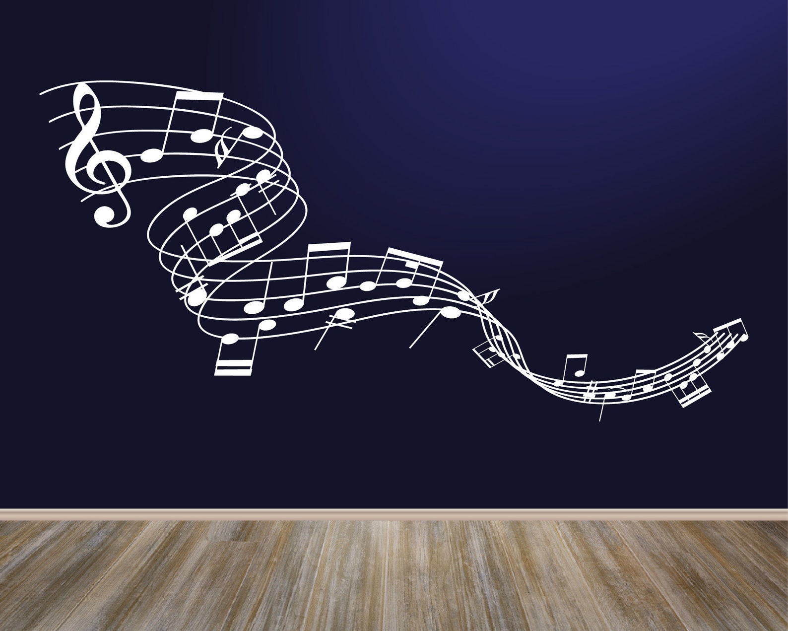 Music Stave Wall Decal Musical Wall Decal Music Stave Wall Etsy