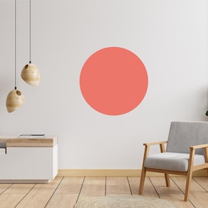Circle Wall Decal, Geometric Wall Decor, Colour Blocking Abstract Wall Art, Scandinavian Decor Modern Boho Decor, Colour Circle Wall Sticker