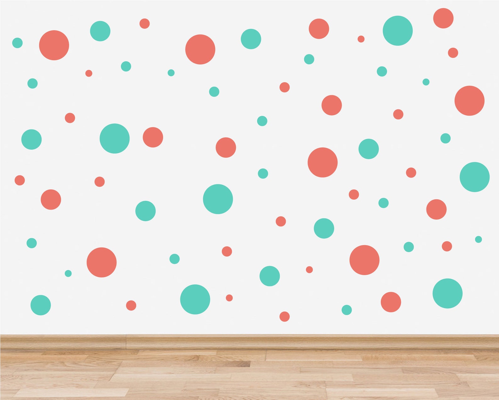 128 Polka Dots Wall Art Stickers 4 Sizes Polka Dots Polka Etsy
