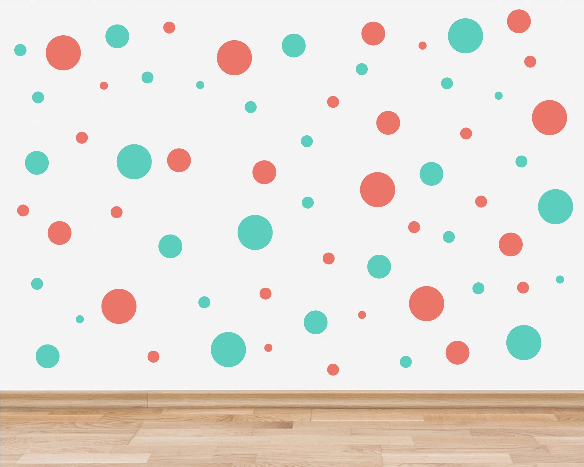 128 Polka Dots Wall Art Stickers 4 Sizes Polka Dots Polka Etsy
