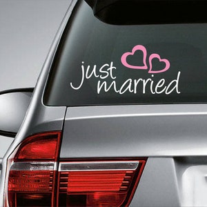Just Married Sticker, Wedding decal, Wedding sticker, Wedding sign Just Married Car Sticker, Bride and groom Sticker, Just Married decal