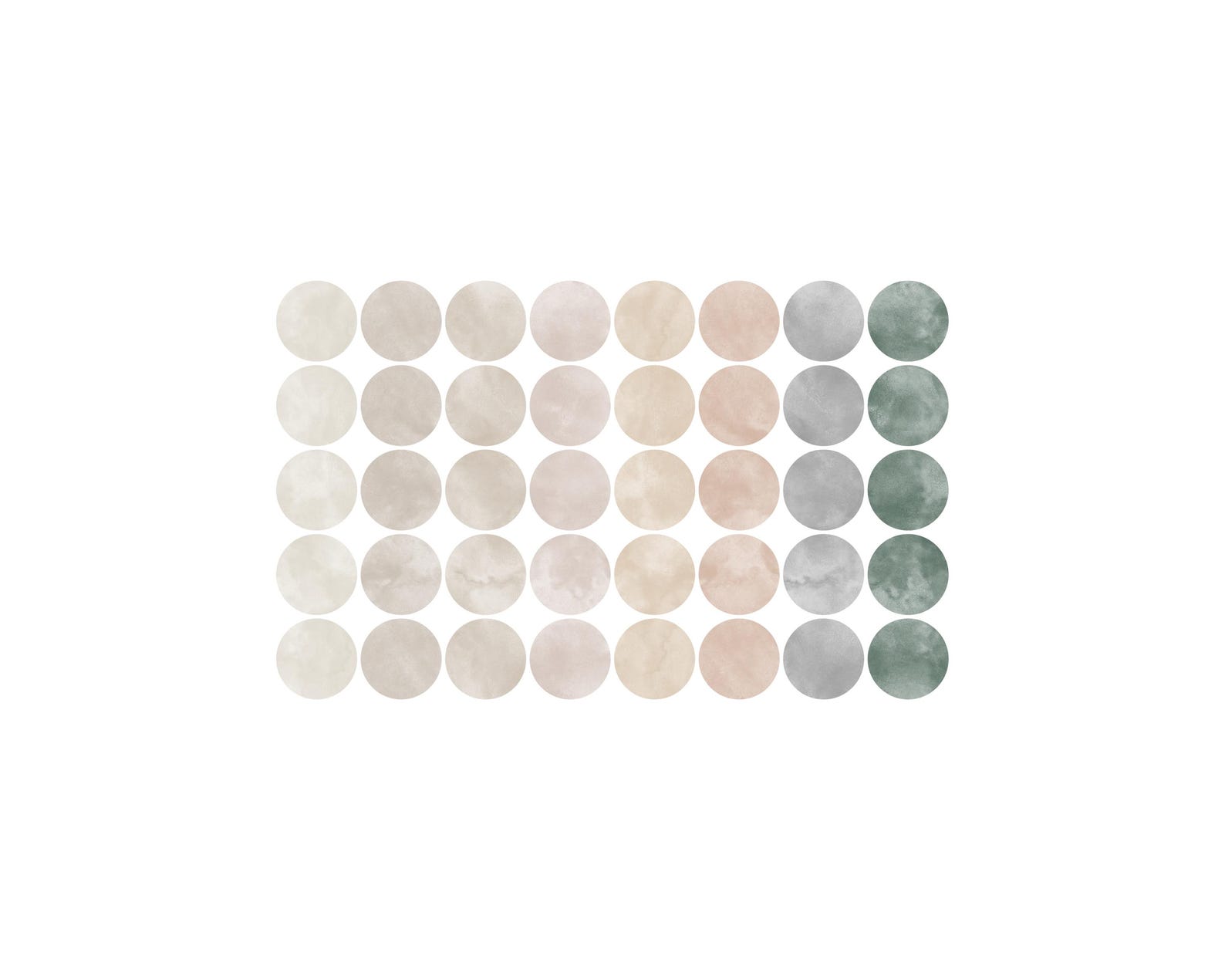 Neutral Watercolor Polka Dot Wall Decals: Boho Earth Tones, 40 Pack - Etsy