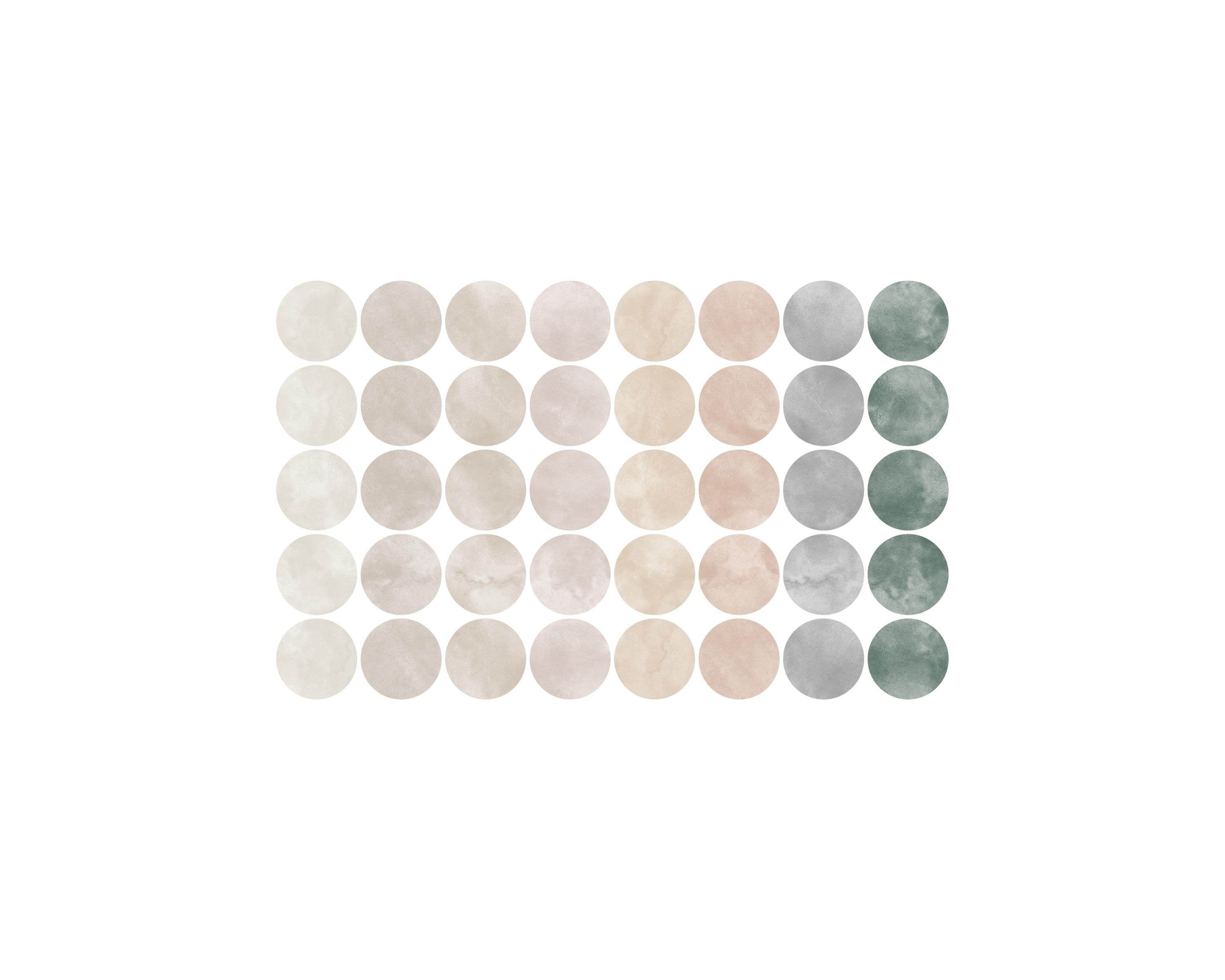 Neutral Watercolor Polka Dot Wall Decals: Boho Earth Tones, 40 Pack - Etsy