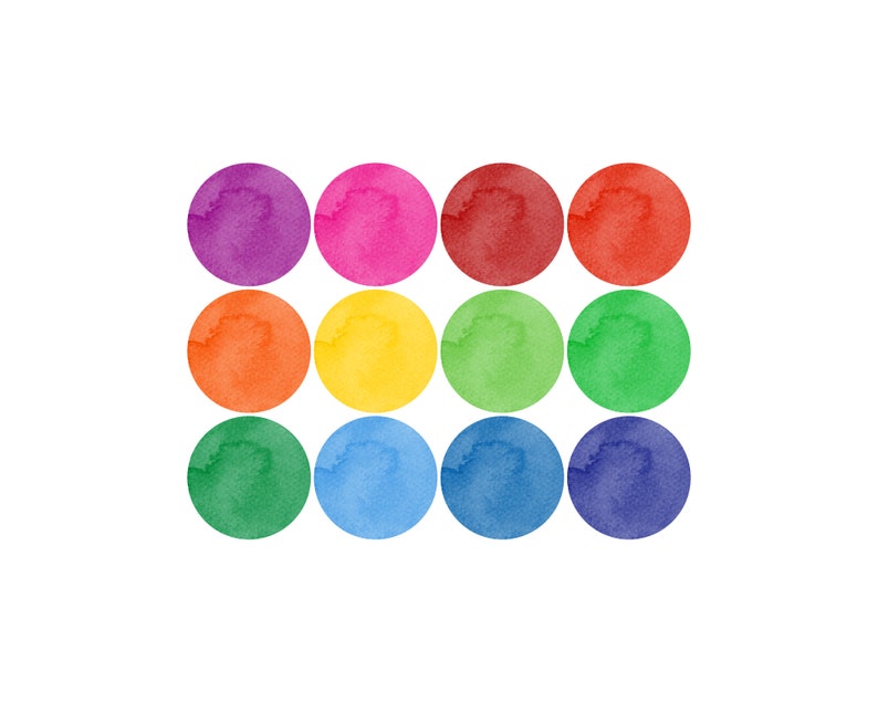 Watercolor Rainbow Polka Dot Decals Rainbow Fabric Wall Etsy