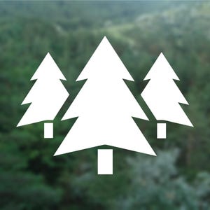 Pine Tree Vinyl Sticker, Adventure Car Sticker, Fir Tree Decal, Pine Tree Sticker, Mountain Sticker, Tree Sticker, Pine Tree Window Sticker