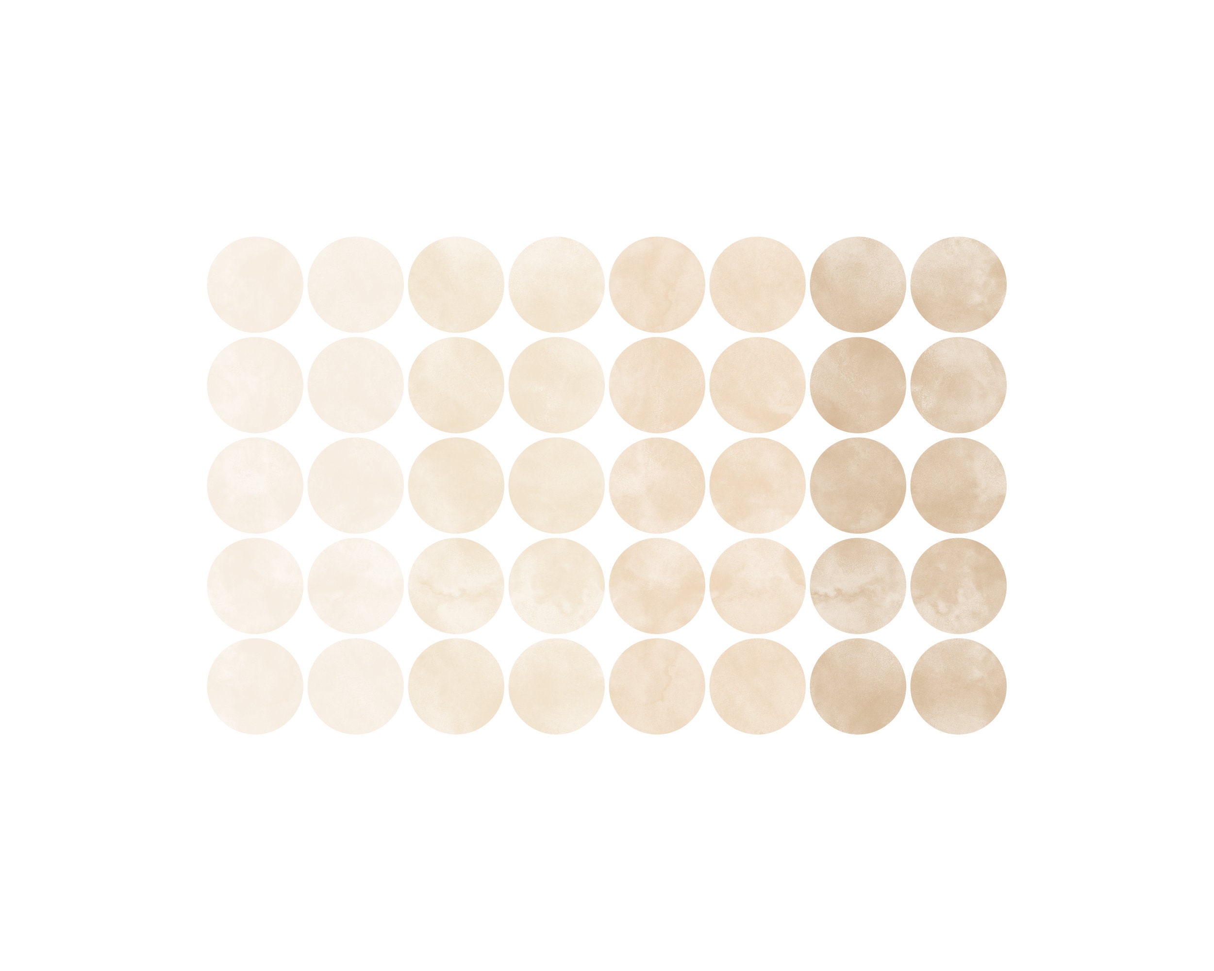 Beige Watercolor Polka Dot Wall Decals - Neutral Nursery Decor (pack of ...