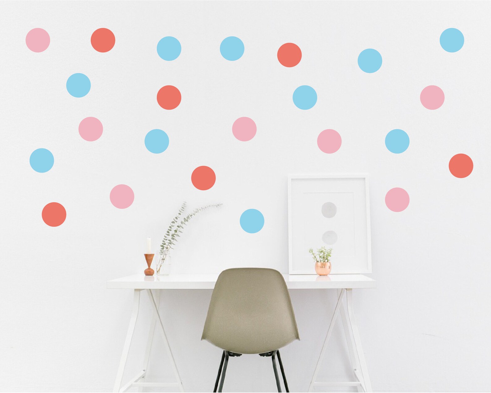 Polka Dots Wall Stickers Polka Dots Wall Art Round Stickers Etsy