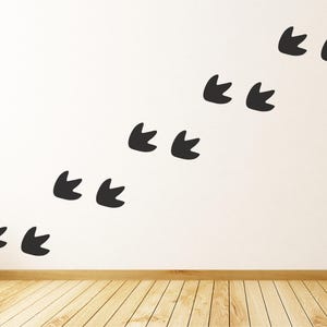 Dinosaur Footprint Wall Decals, Dino Tracks Stickers for Kids&#39; Room & T-Rex Bedroom Decor