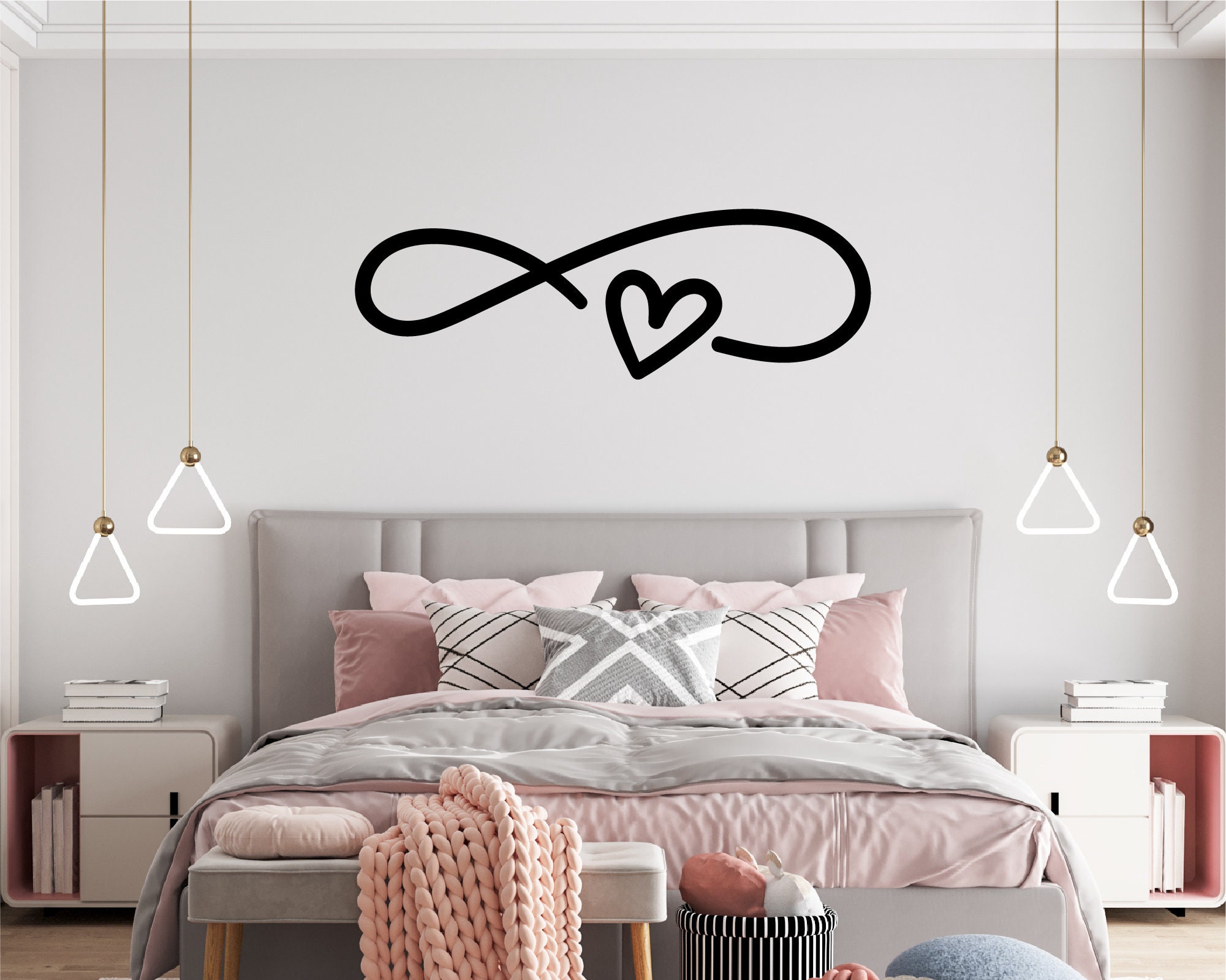 Decal, Infinity Bedroom Wall Wall Symbol Buy Wall Art, Infinity Online Heart Wall India Infinity Wedding in Sticker, - Decal Love Love Romantic Infinity Etsy Decal,