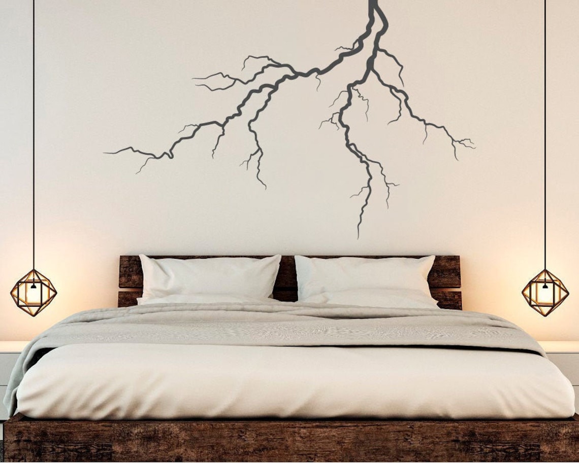 Lightning Bolt Wall Decal Storm Wall Decal Lightning Bolt Etsy