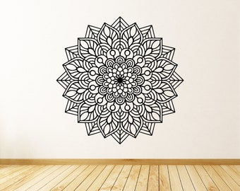 Mandala Wall Decal: Yoga Studio, Boho, Zen Decor (23 inches)