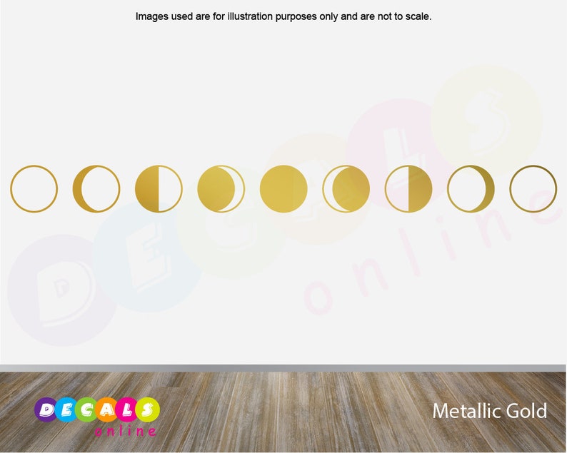 Moon Decor Moon Phases Wall Art Astronomy Decal Moon Wall Decal Moon Phases Wall Decal Minimalist Decor