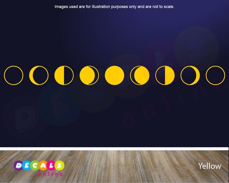 Moon Decor Moon Phases Wall Art Astronomy Decal Moon Wall Decal Moon Phases Wall Decal Minimalist Decor