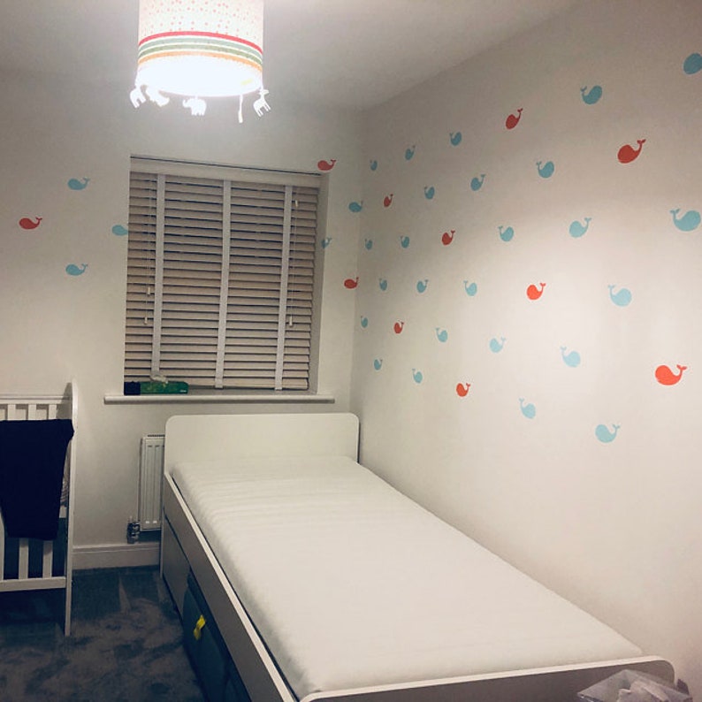 Whale StickerWhales Wall DecalsFish Wall DecalKids Room Wall DecalHome DecorNursery Wall DecalGift DecalBathroom decal