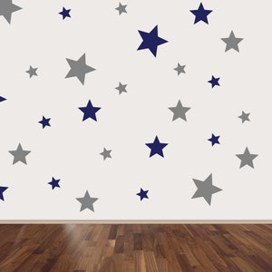 Adesivi murali per cameretta a forma di stella: adesivi glitterati argento e oro (confezione da 125)