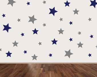 125 Star Nursery Wall Stickers, Kids Room Decor, Gold Star Decals