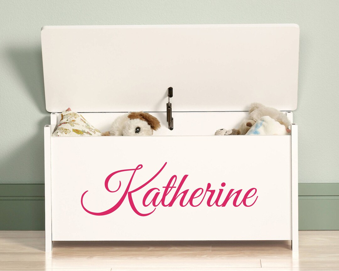 Toy Box Name Decal Toy Box Name Sticker Vinyl Decal for Toy Etsy
