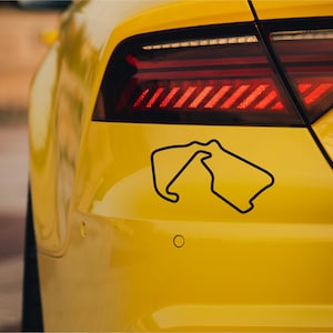 Vinylsticker circuit racecircuit Silverstone, sticker motorsportwagen, bumpersticker racekaart racefan
