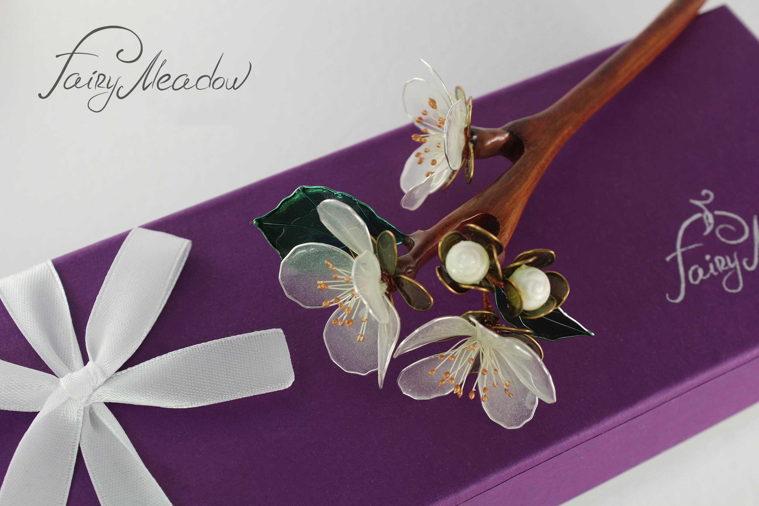 Blooming Apple Tree Hair Stick Sandal Wood Hair Pin Japan Etsy