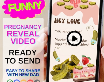 Pregnancy Announcement Video for Father To Be - You're Going To Be a Daddy - We're Expecting - Pregnancy Reveal Phone Video Ready to Send