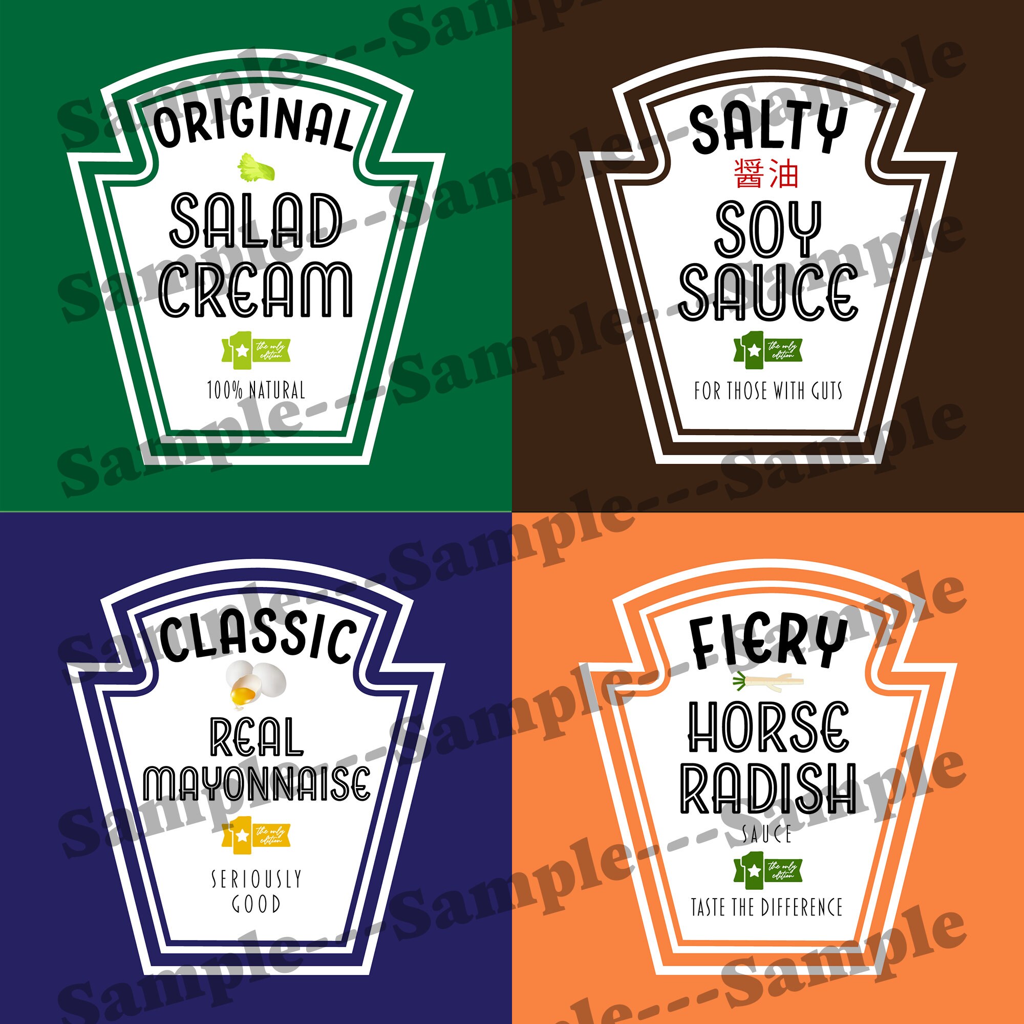 Xeire Condiment Labels SVG PNG and EDITABLE Ai Files Group Etsy Australia