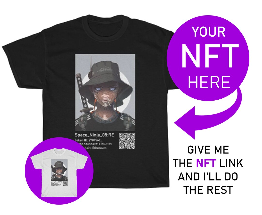 Tshirt for NFT Holder Custom Nfts With a QR Code Your NFT on Etsy