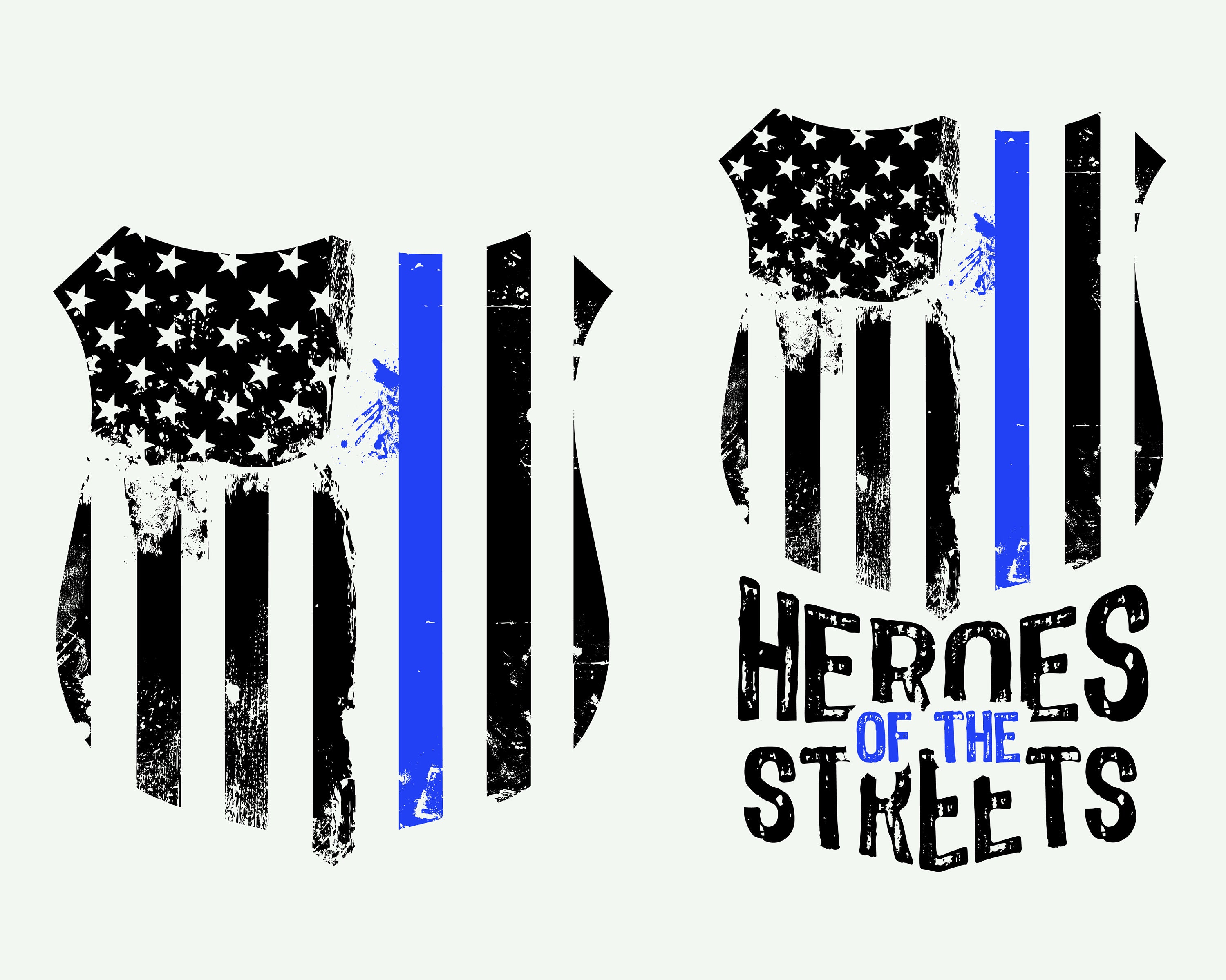 Thin Blue Line Flag SVG Police Badge Blue Lives Matter Back | Etsy