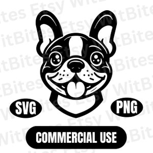 Süße französische Bulldogge SVG PNG Digital Download Files