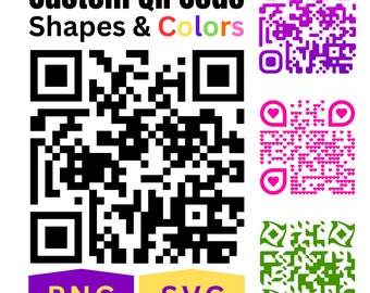 Custom QR Code Digital Download Within 24 Hours | Customized Shape Color Qrcode for Website, Social Media, Small Business | Never Expires