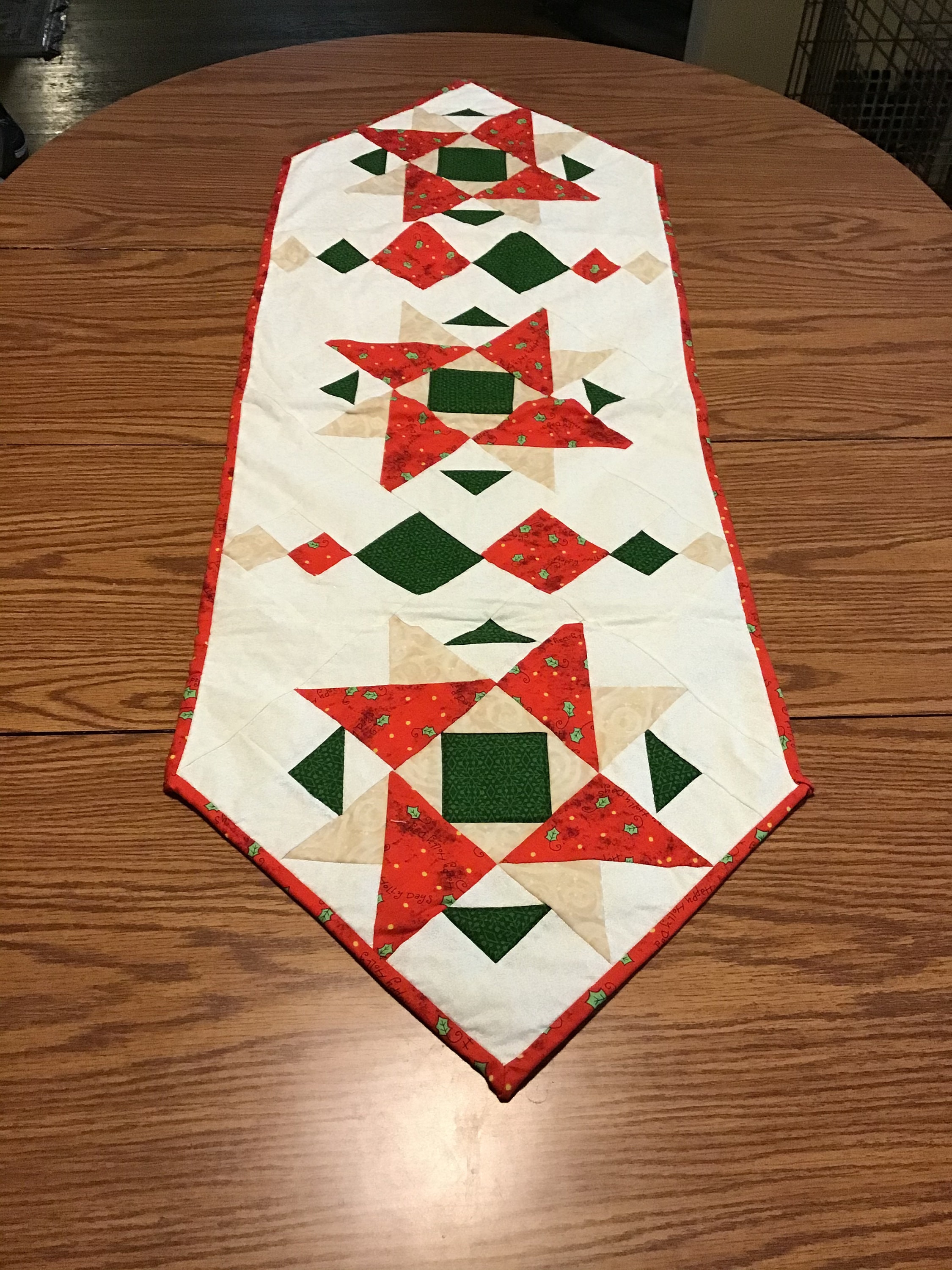 Christmas patchwork table runner Etsy