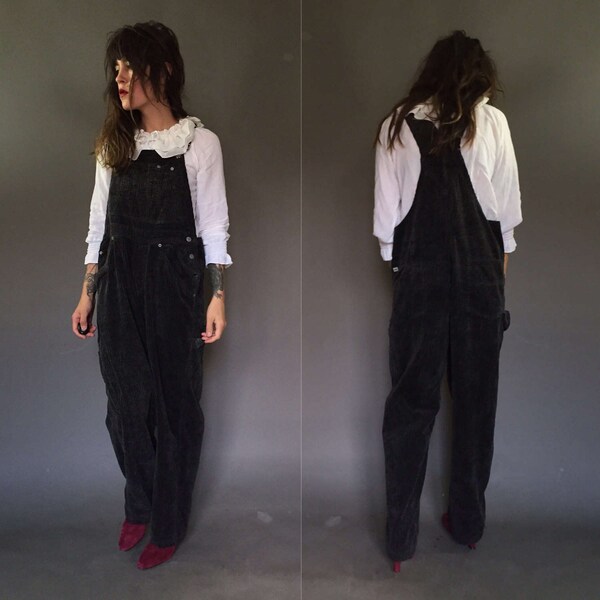 Vintage CORDUROY charcoal Bill Blass Overalls
