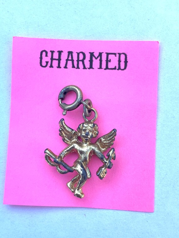 Vintage Cherub Angel Charm Cupid - image 3