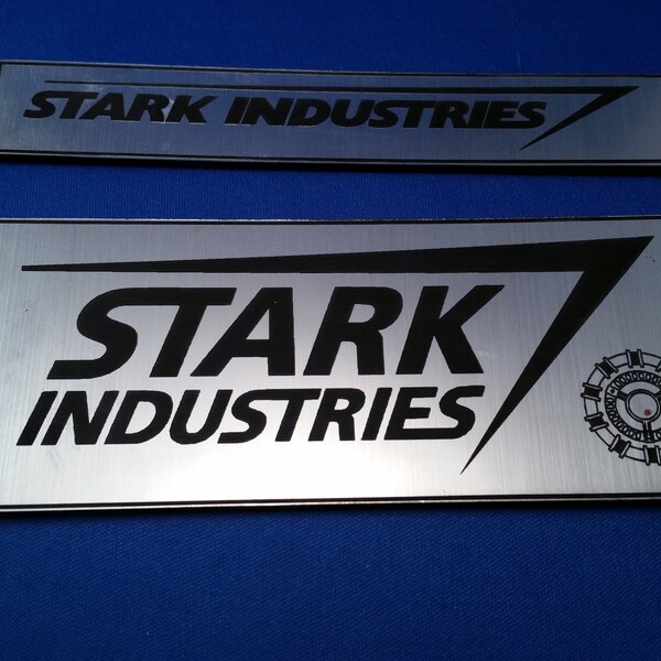 Stark Industries Metallic Desk/Toolbox sign