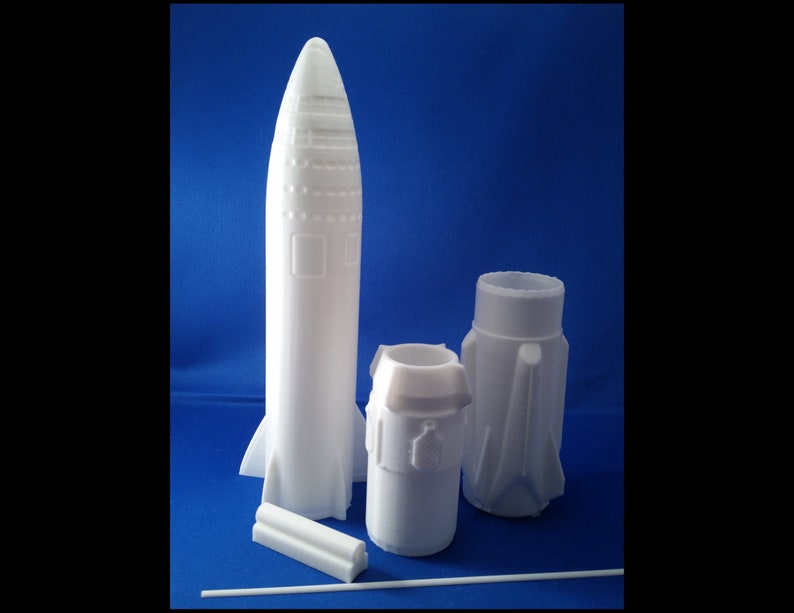 Spacex Starship BFR Flying Model Rocket Barebones Kit Etsy