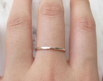 Sterling silver ring - hammered //silver stacking ring, silver ring, hammered sterling silver, stackable ring, minimalist, simple ring