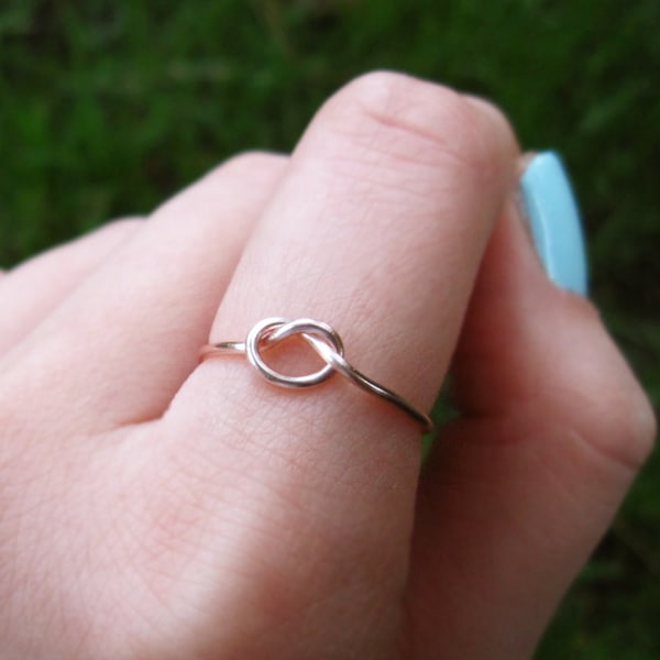 rose gold love knot ring, adjustable love knot ring, rose gold ring, rose gold knot ring, knot ring, love ring, midi love knot ring