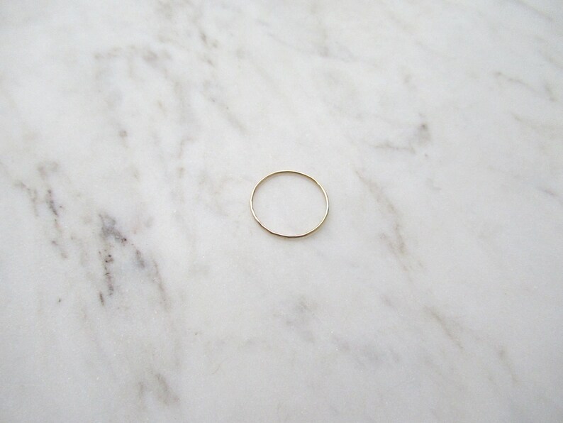 Ultra Thin Gold Ring 14k Gold Fill Ring Hammered Gold Ring Etsy