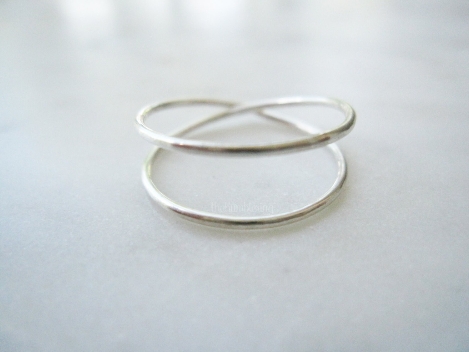 Sterling Silver X Ring//criss Cross Ring, X Ring, Thin