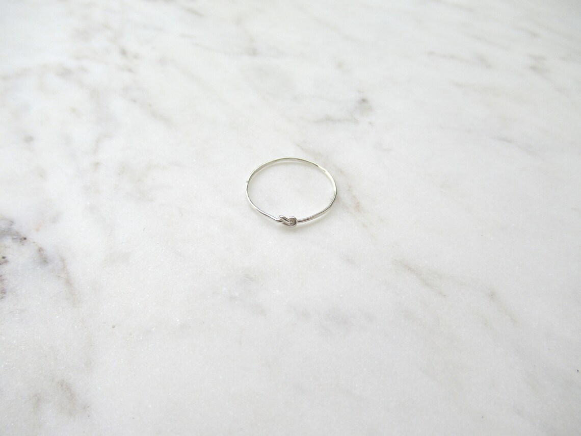 Tiny Closed Knot Ring, Sterling Silver Knot Ring, Love Knot Ring ...