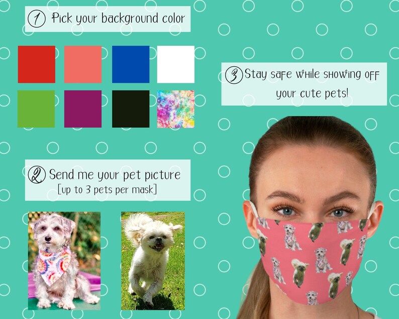 Custom Pet Face Masks Etsy