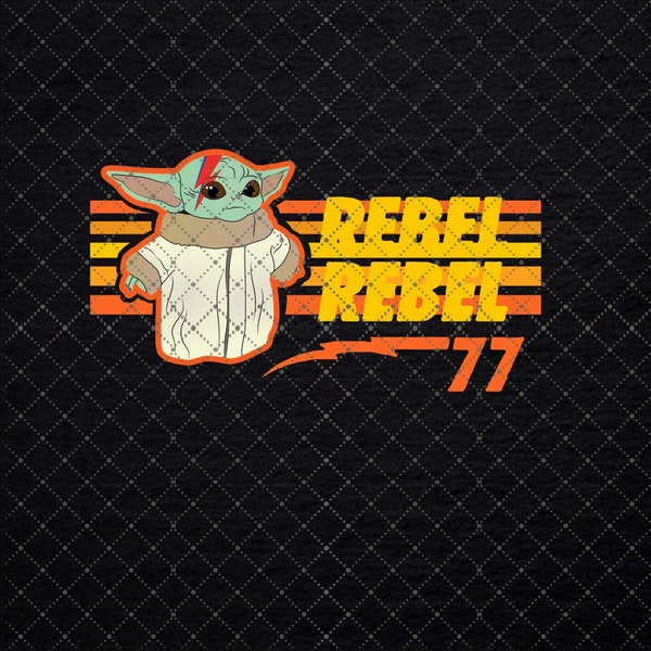 Baby Yoda Retro Rebel Rebel Music Png, The Mandalorian Png, Grogu The Child Png, Yoda Cute Lover Png, Star Yoda Png, Digital Download