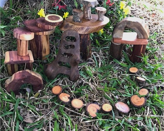 Set di blocchi per alberi del bosco Make Believe da 32 pezzi - Set da gioco per giardino delle fate -