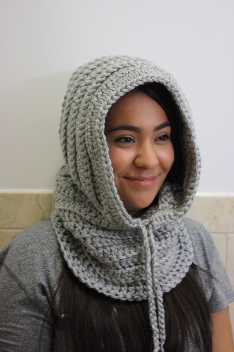 Knit Hood Hooded Scarf Crochet Cowl Hood Scarf Crochet - Etsy