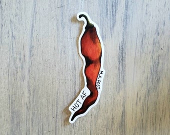 Chili Pepper Hot AF Sticker Decal