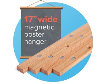 17" Magnet Poster Aufhänger | 16x20 ODER Kunstwerk bis 17" breite (BELIEBIGE Länge)