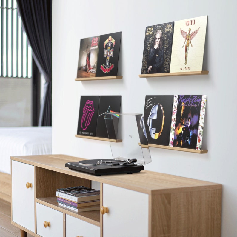 Record Storage and Display Shelves | Vinyl Album Frame | Now Playing Shelf | LP Stand 