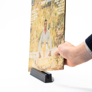 Solid Wood Vinyl Record Display: Now Playing Album Stand