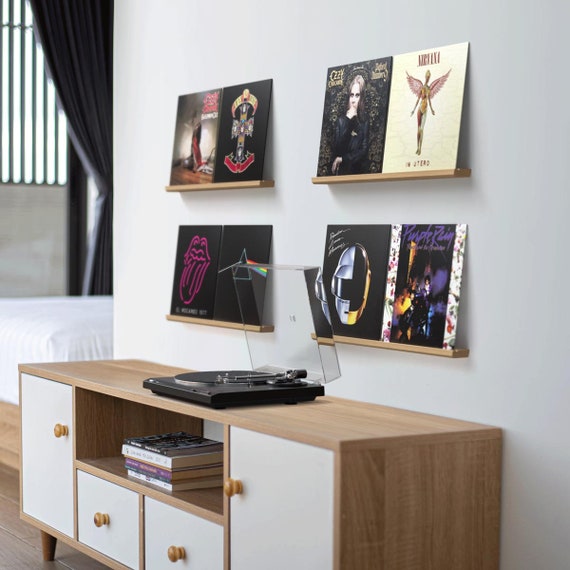 thumbnail image 2 of 6 PCS Vinyl Record Wall Mount Holder Wood 2 of 10