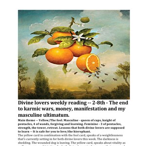 Divine lovers weekly reading - 2nd-8th